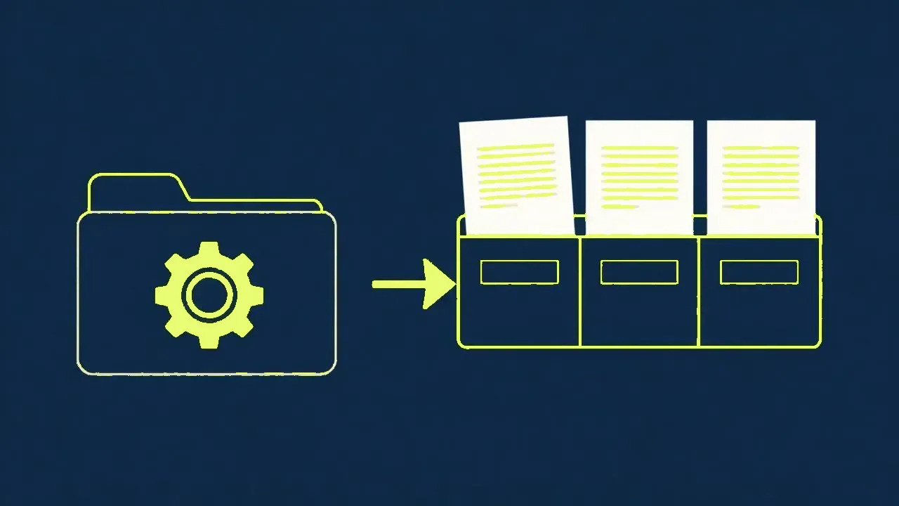 Diagram: Running rules on a folder, without buying a rules engine