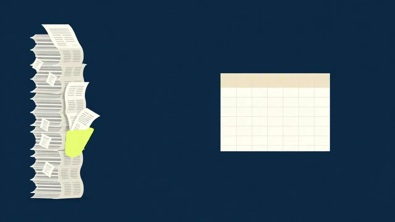 Diagram: Receipts and invoices to a spreadsheet, without uploading them